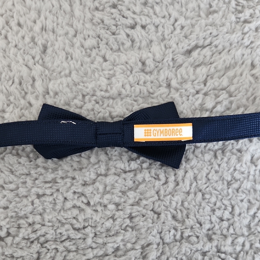 Gymboree Kids Bow Tie & Suspenders Set Navy & Denim Ages 6+ Adjustable - Picture 2 of 6
